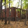 <p>Ruins of the Guardhouse (Building 56), north and west facades, looking southeast, November 2004.</p>